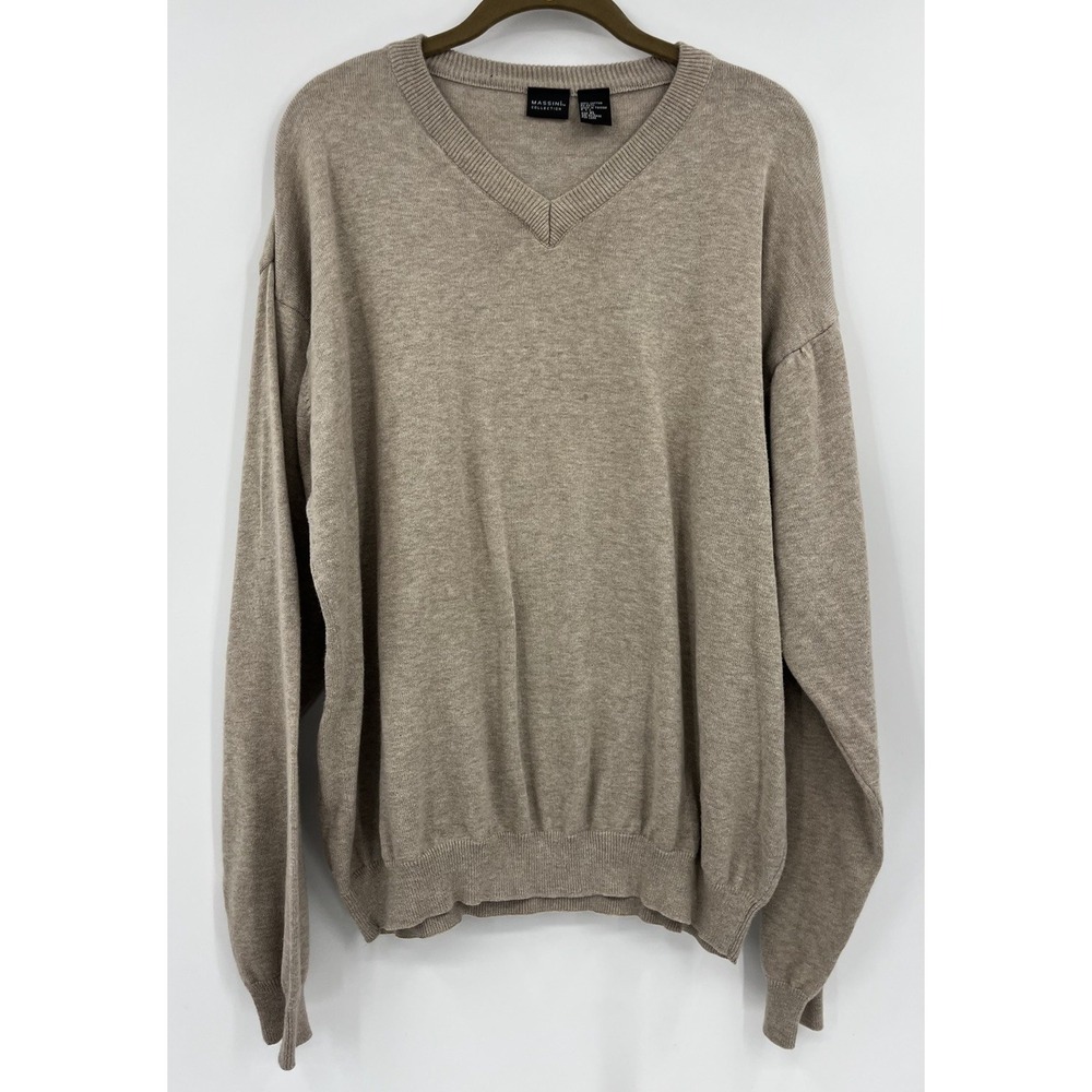 Vintage Y2K Massini Collection V-Neck Sweater Size XL Cotton